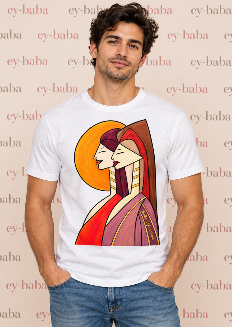 Golden Duo – Men's T-Shirt by Nadia Esfandiari